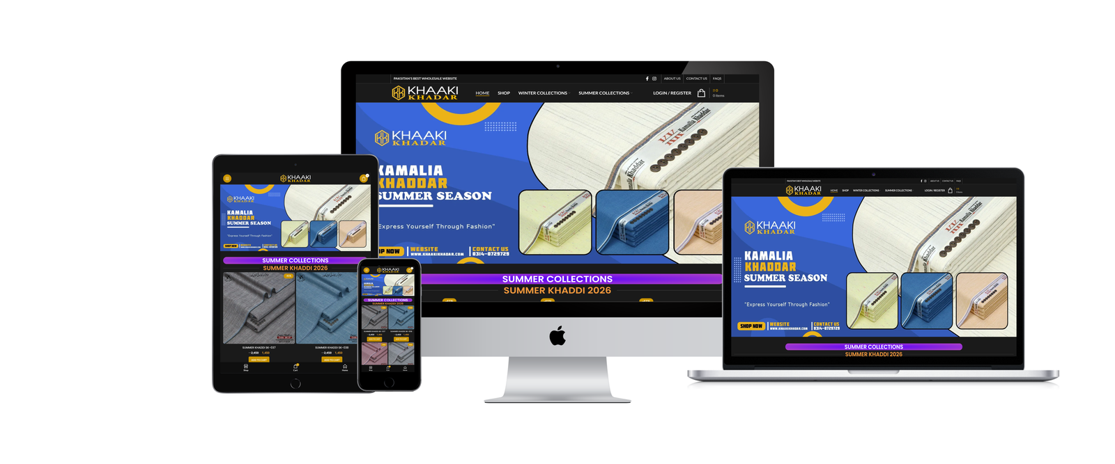 Khaki Khaddar website by UHL Developers