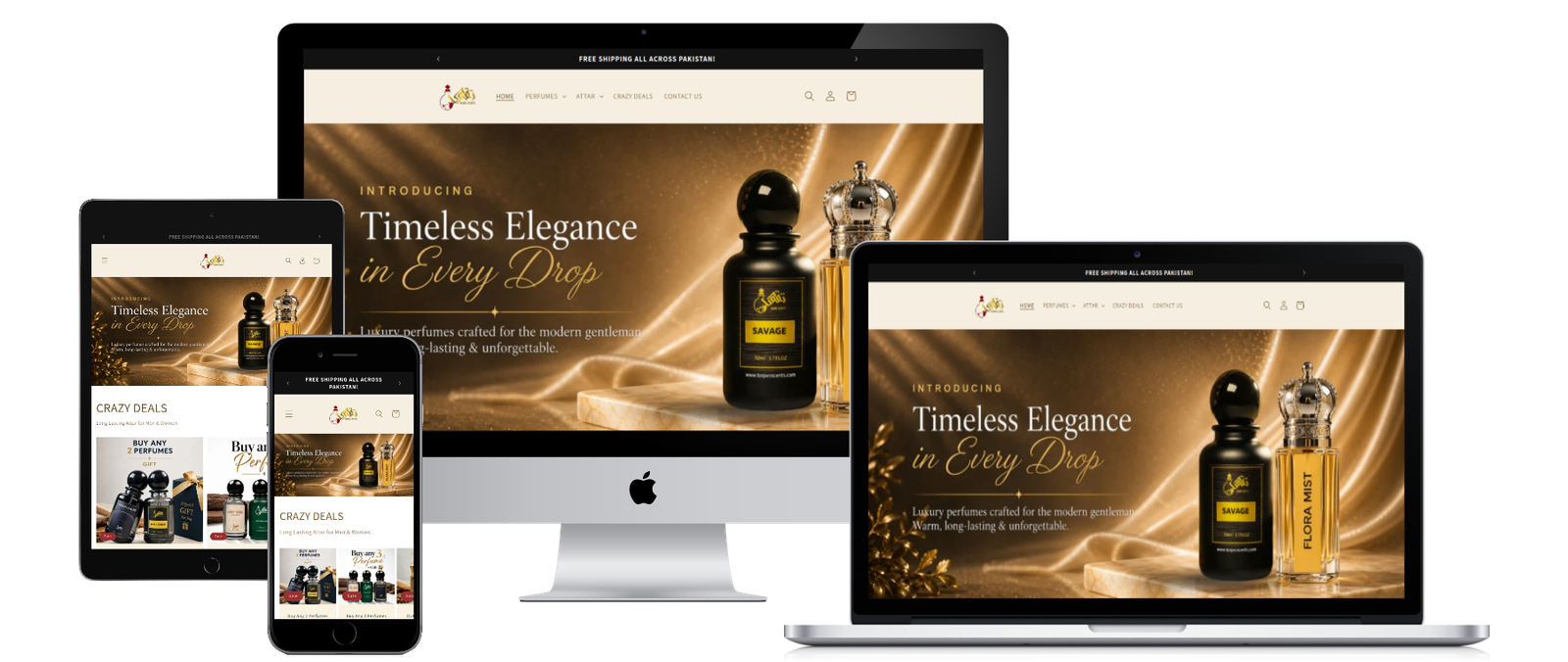 Taqwa Scents website by UHL Developers