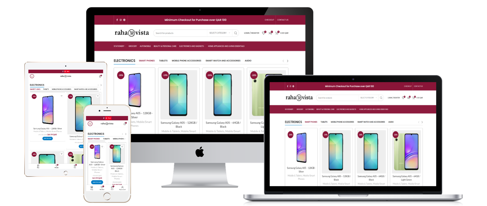 Raha Vista website designed and developed by UHL Developers